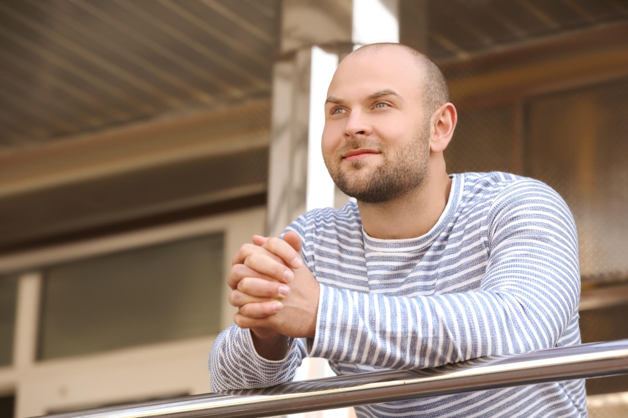 Handsome young man, outdoors Handsome young man, outdoors